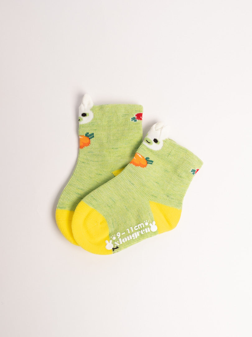 Baby Non-Slip Cotton Socks – Bunny & Carrot Cute Everyday Socks