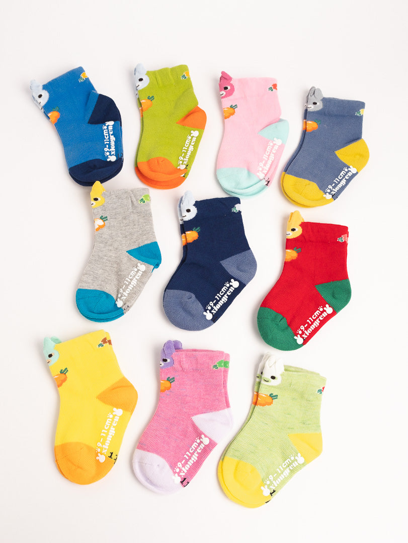 Baby Non-Slip Cotton Socks – Bunny & Carrot Cute Everyday Socks