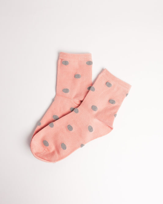 Women’s Polka Dot Combed Cotton Crew Socks – Soft Everyday Comfort Socks