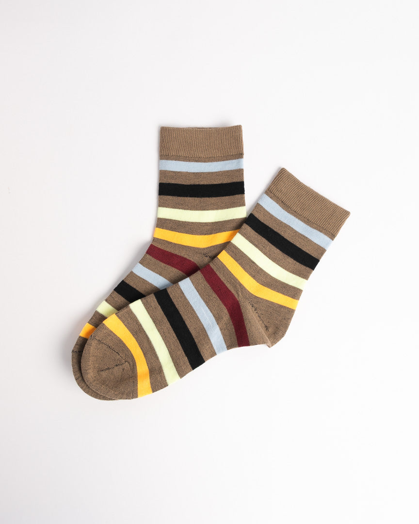 Retro Stripe Women’s Crew Socks – Soft Everyday Comfort Socks