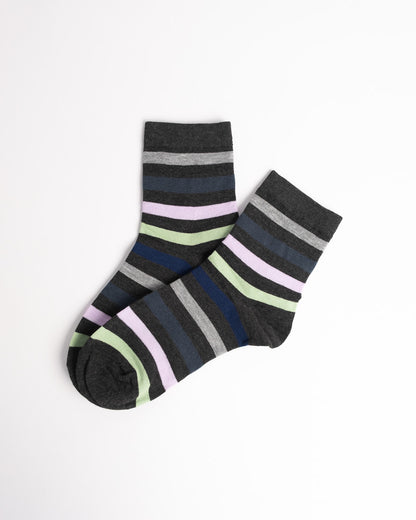 Retro Stripe Women’s Crew Socks – Soft Everyday Comfort Socks