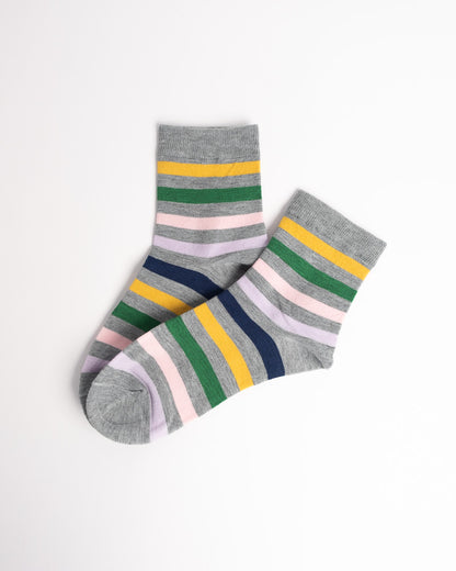 Retro Stripe Women’s Crew Socks – Soft Everyday Comfort Socks