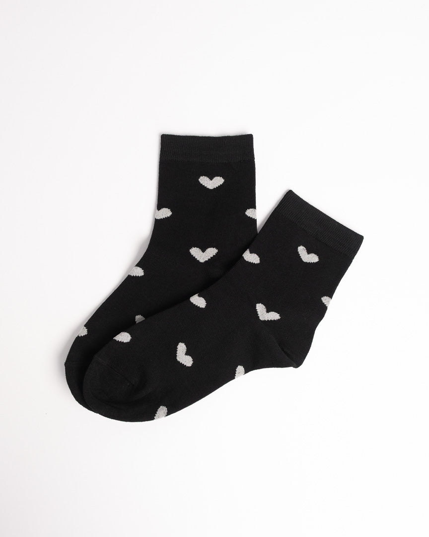 Women’s Colour Heart Crew Socks – Soft Everyday Comfort Socks