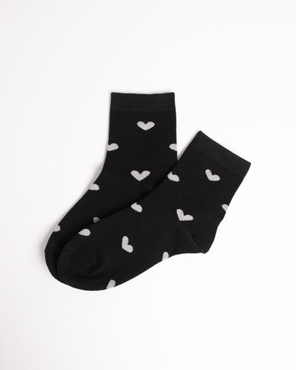 Women’s Colour Heart Crew Socks – Soft Everyday Comfort Socks