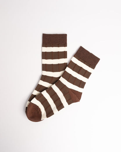 Women’s Brown Tone Modal Crew Socks – Soft Everyday Socks