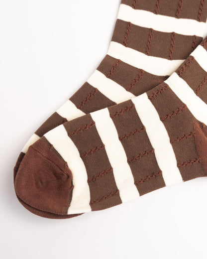 Women’s Brown Tone Modal Crew Socks – Soft Everyday Socks
