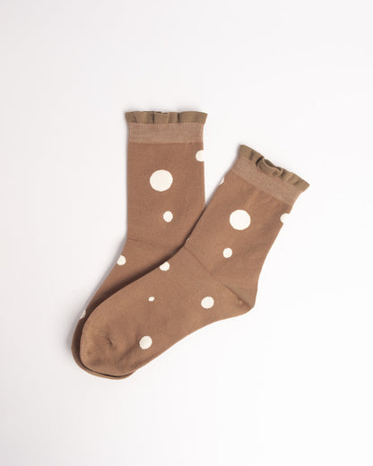 Women’s Brown Tone Modal Crew Socks – Soft Everyday Socks