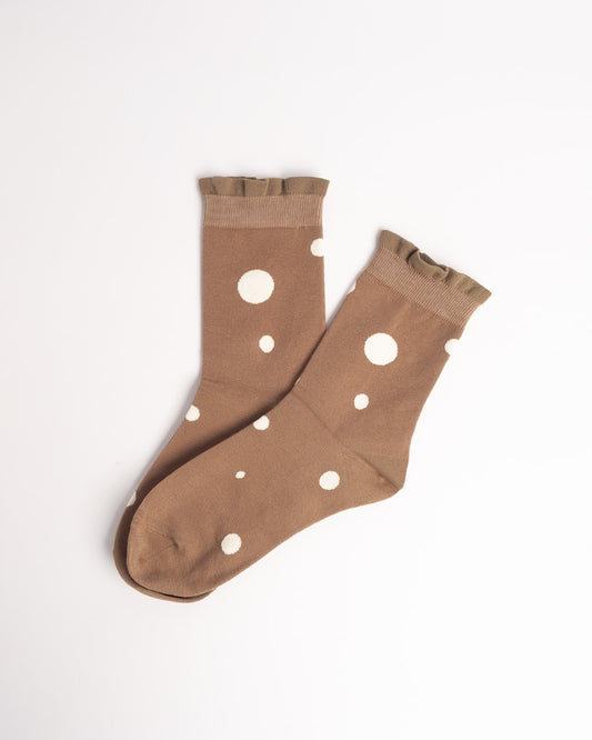 Women’s Brown Tone Modal Crew Socks – Soft Everyday Socks