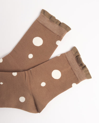 Women’s Brown Tone Modal Crew Socks – Soft Everyday Socks