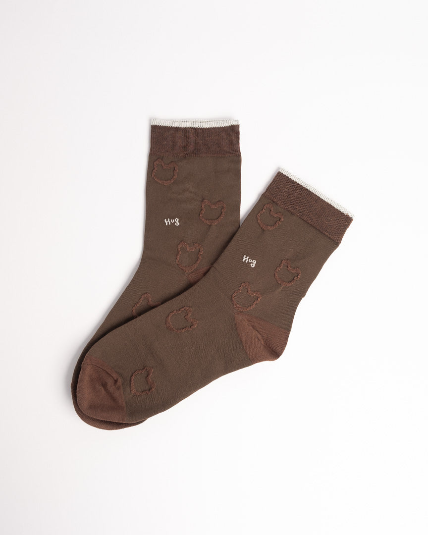Women’s Brown Tone Modal Crew Socks – Soft Everyday Socks