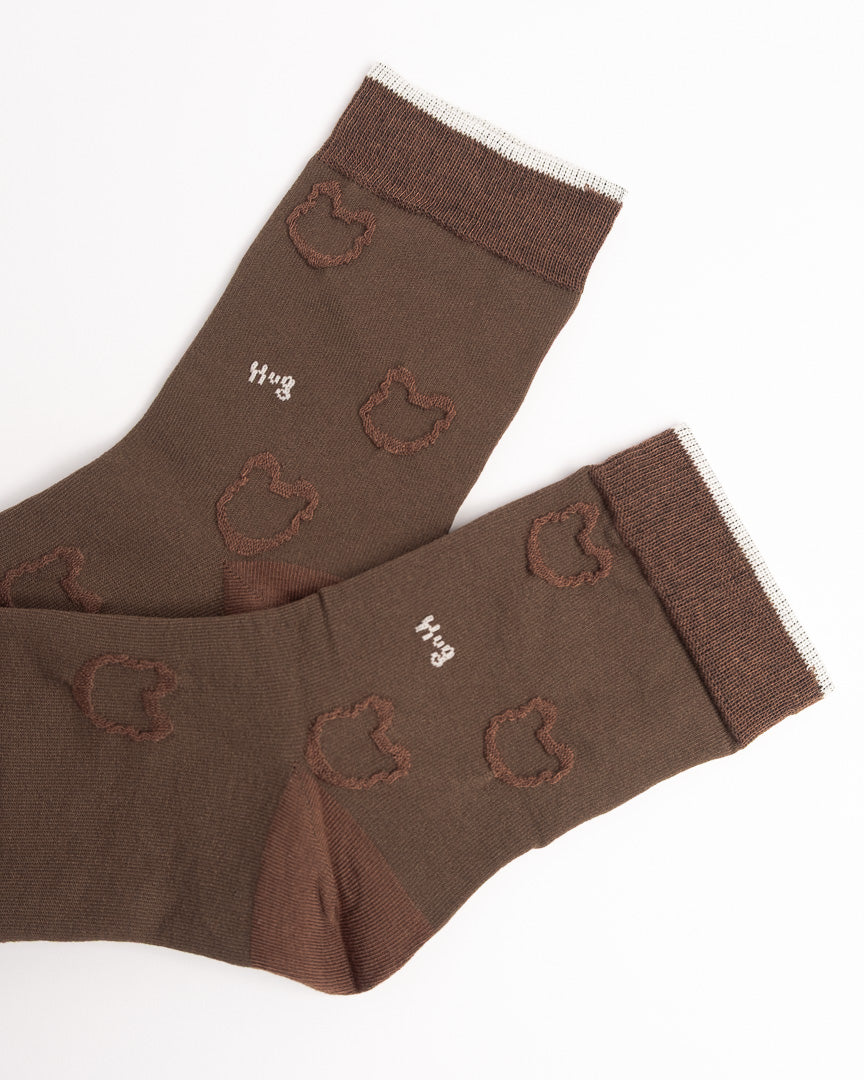 Women’s Brown Tone Modal Crew Socks – Soft Everyday Socks
