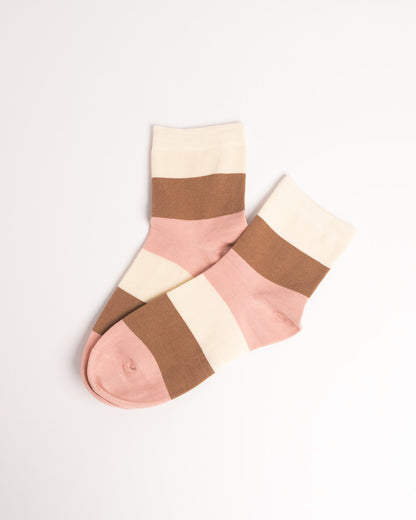 Women’s French Stripe Long Staple Cotton Socks – Casual Everyday Style