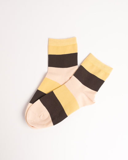 Women’s French Stripe Long Staple Cotton Socks – Casual Everyday Style