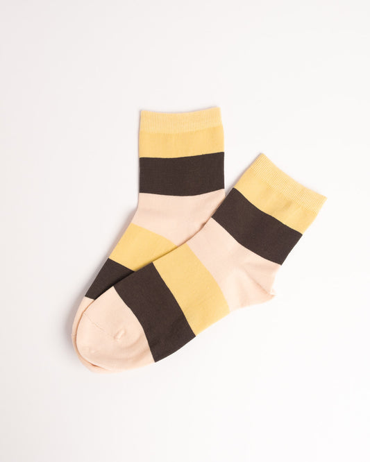 Women’s French Stripe Long Staple Cotton Socks – Casual Everyday Style