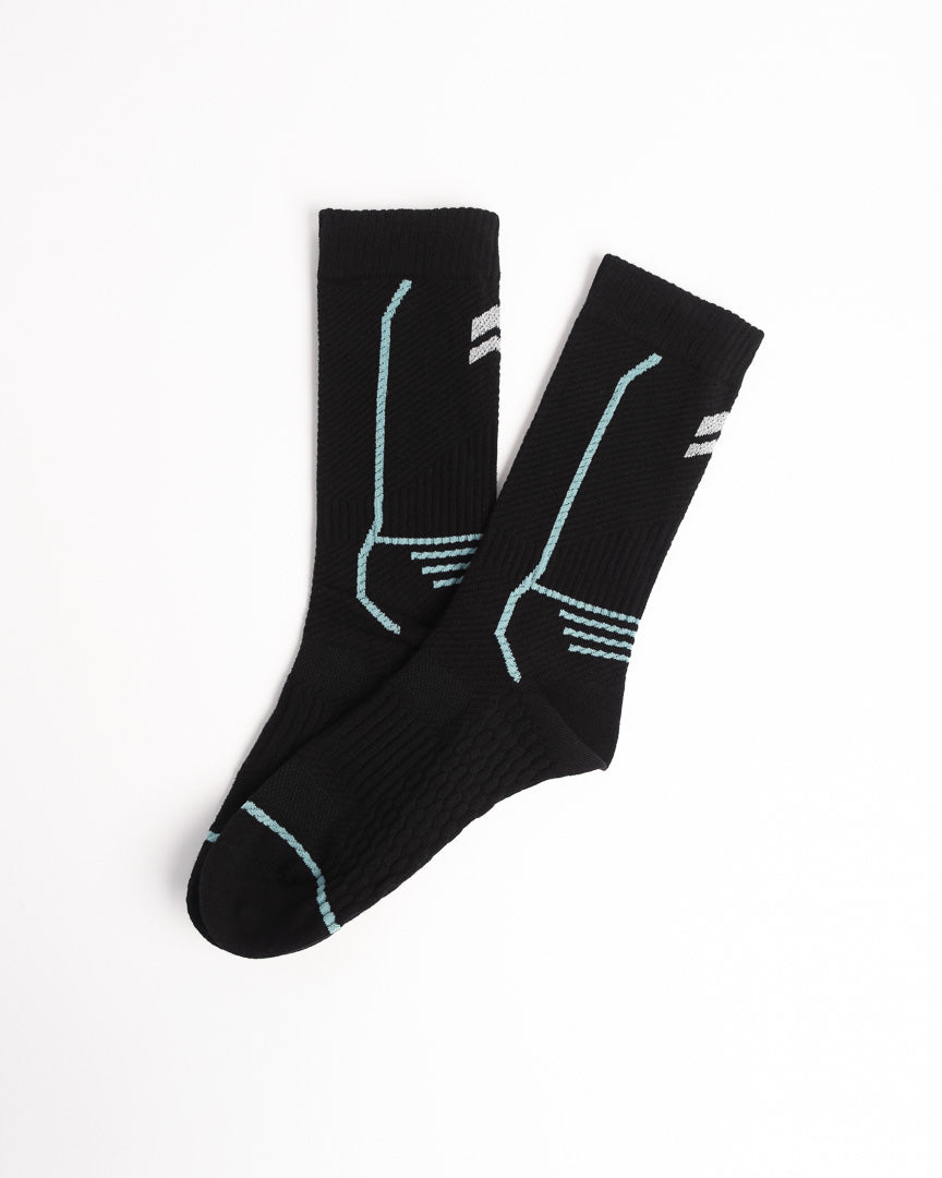 Men's performance crew socks with breathable athletic knit and arch support