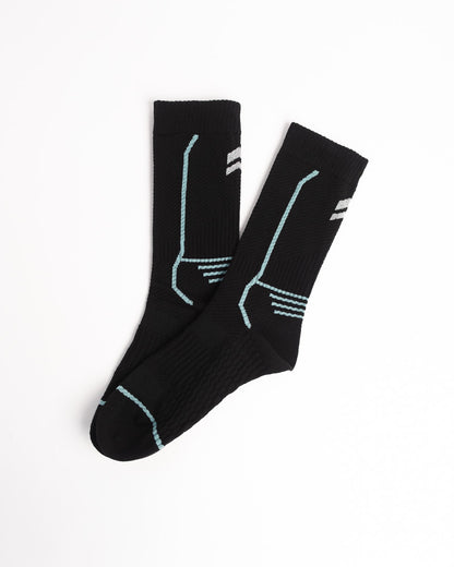 Men's performance crew socks with breathable athletic knit and arch support