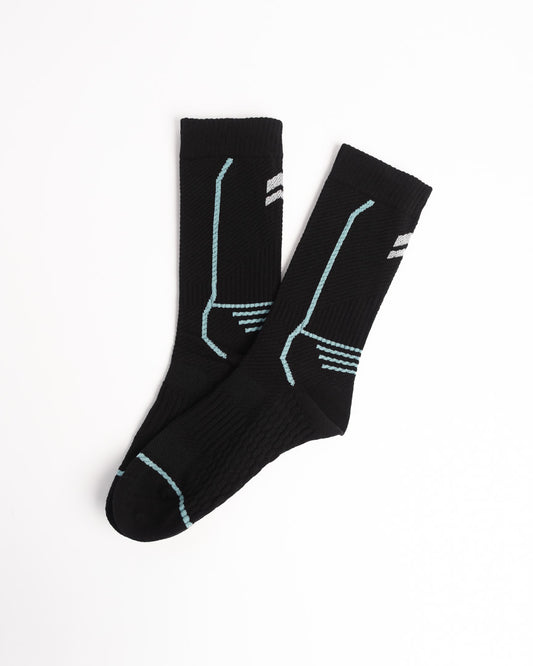 Men's performance crew socks with breathable athletic knit and arch support