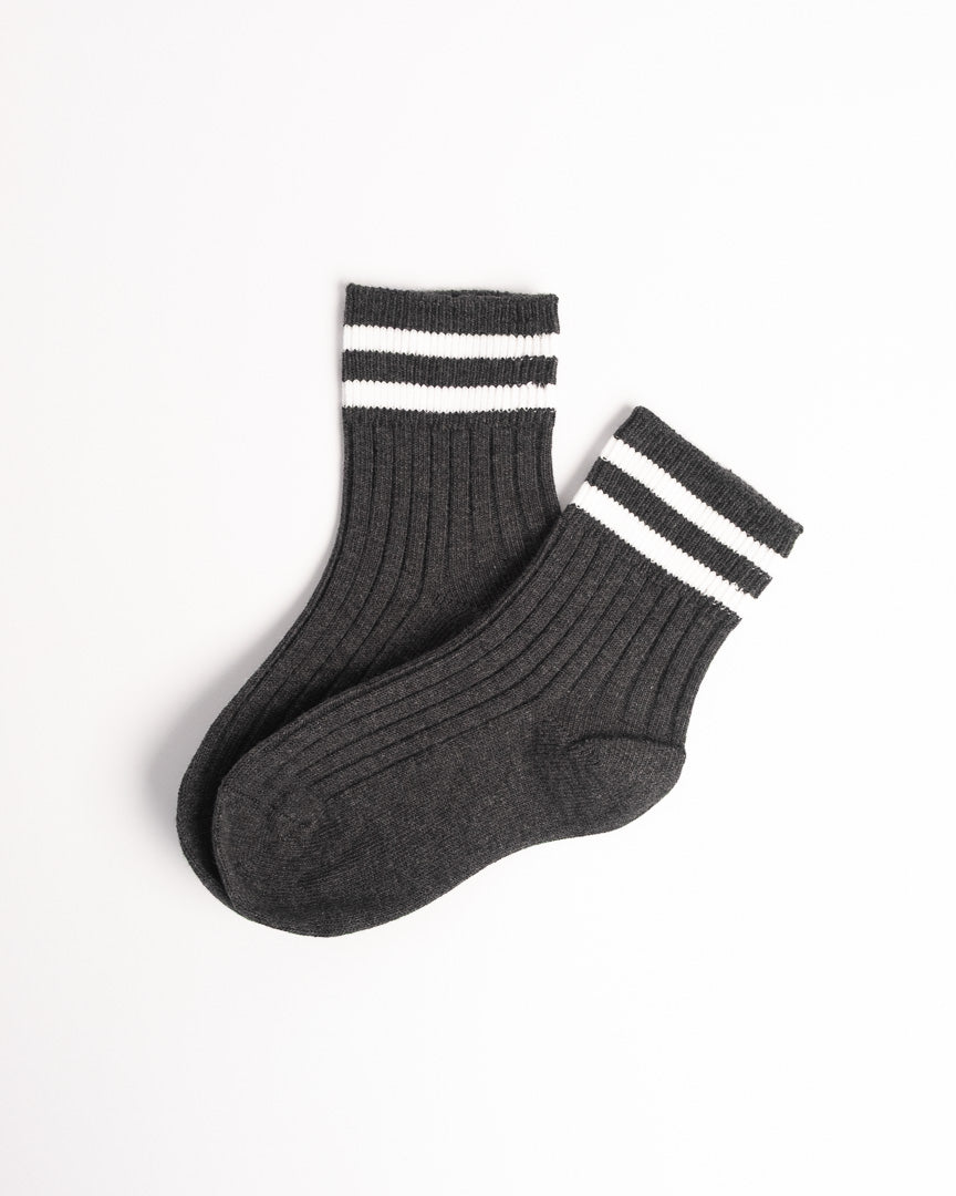 Kids Classic Stripe Combed Cotton Crew Socks – Soft Everyday Socks