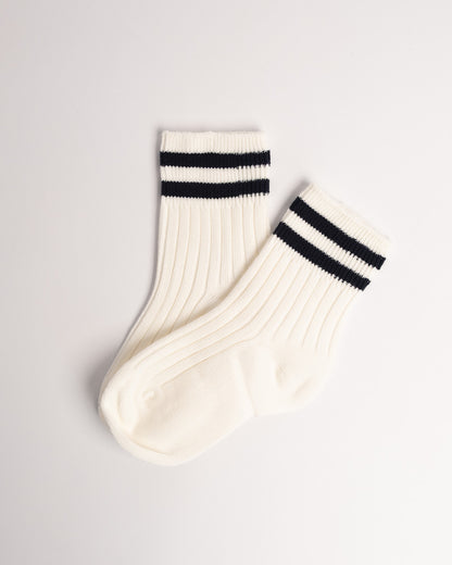 Kids Classic Stripe Combed Cotton Crew Socks – Soft Everyday Socks