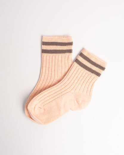 Kids Classic Stripe Combed Cotton Crew Socks – Soft Everyday Socks
