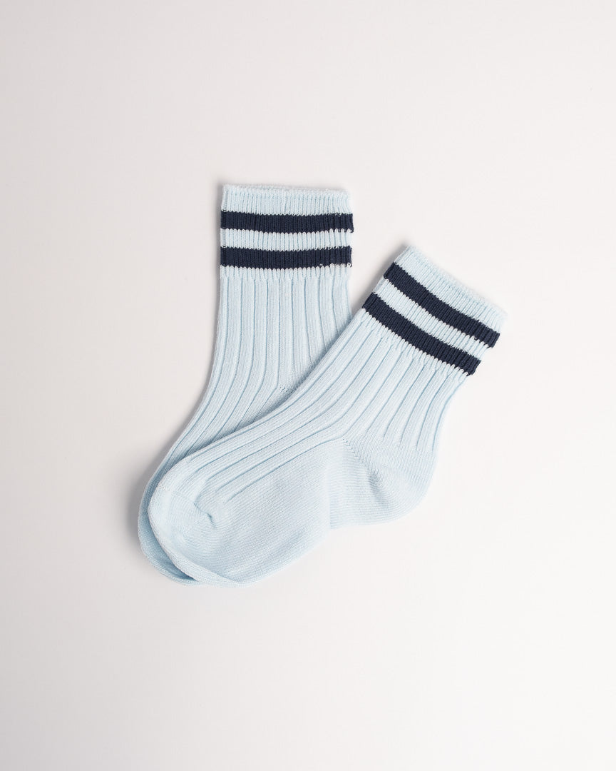 Kids Classic Stripe Combed Cotton Crew Socks – Soft Everyday Socks