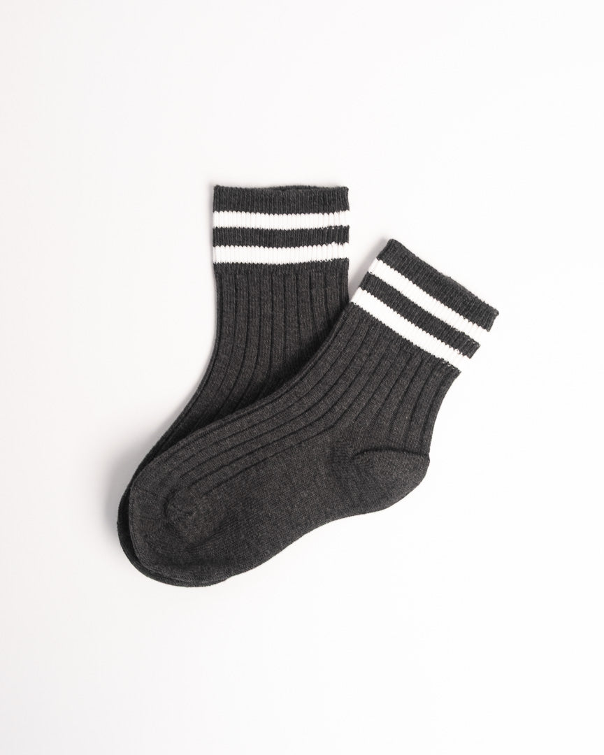 Kids Classic Stripe Combed Cotton Crew Socks – Soft Everyday Socks