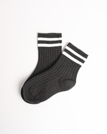 Kids Classic Stripe Combed Cotton Crew Socks – Soft Everyday Socks