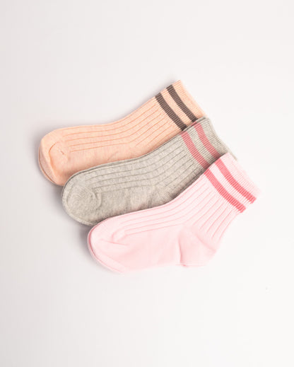 Kids Classic Stripe Combed Cotton Crew Socks – Soft Everyday Socks