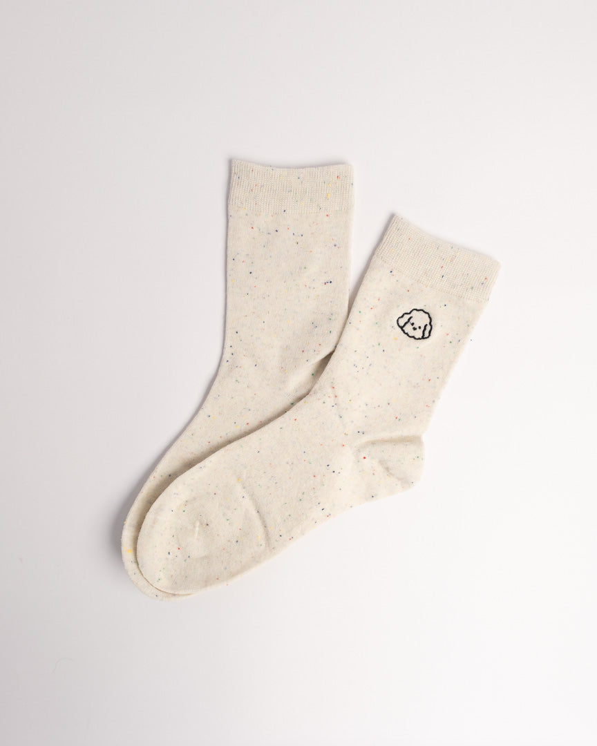 Women's Puppy Embroidery Cotton Crew Socks – Soft Everyday Socks