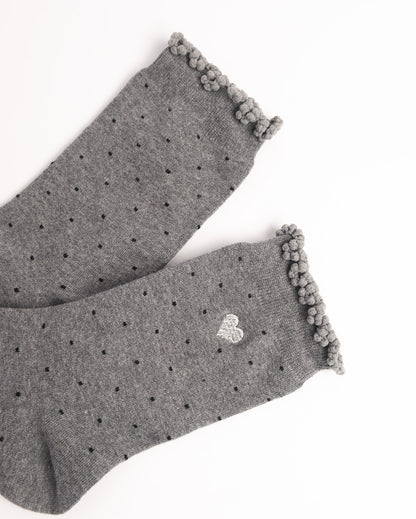 Women's Heart Embroidery Cotton Crew Socks – Soft Everyday Socks