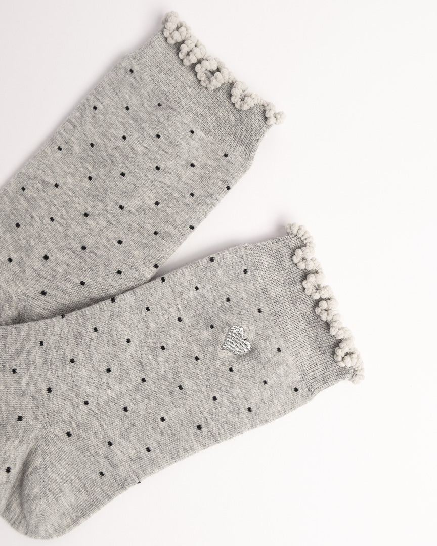 Women's Heart Embroidery Cotton Crew Socks – Soft Everyday Socks