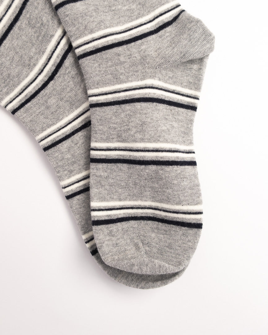 Women's Heart Embroidery Stripe Cotton Crew Socks – Soft Everyday Socks