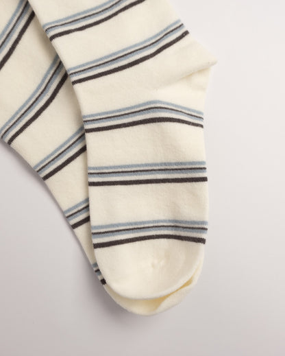 Women's Heart Embroidery Stripe Cotton Crew Socks – Soft Everyday Socks