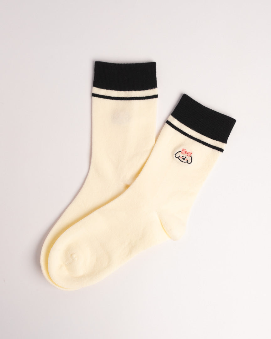 Women's Cute Puppy Cotton Crew Socks – Soft Everyday Socks