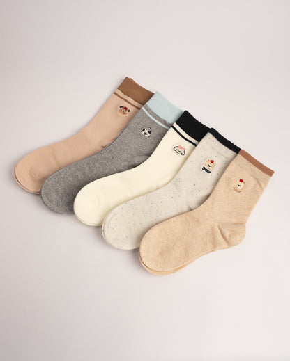 Women's Cute Puppy Cotton Crew Socks – Soft Everyday Socks