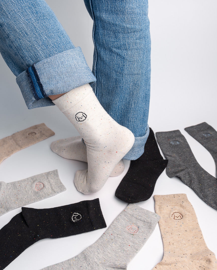 Women's Puppy Embroidery Cotton Crew Socks – Soft Everyday Socks