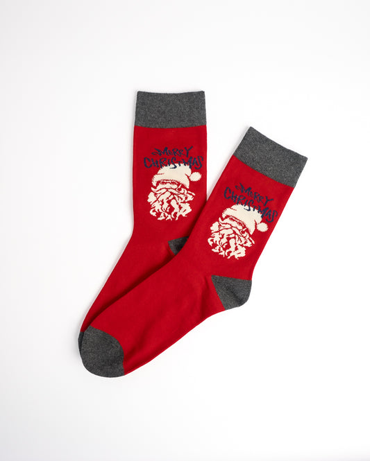 Vintage Santa Claus Christmas Crew Socks