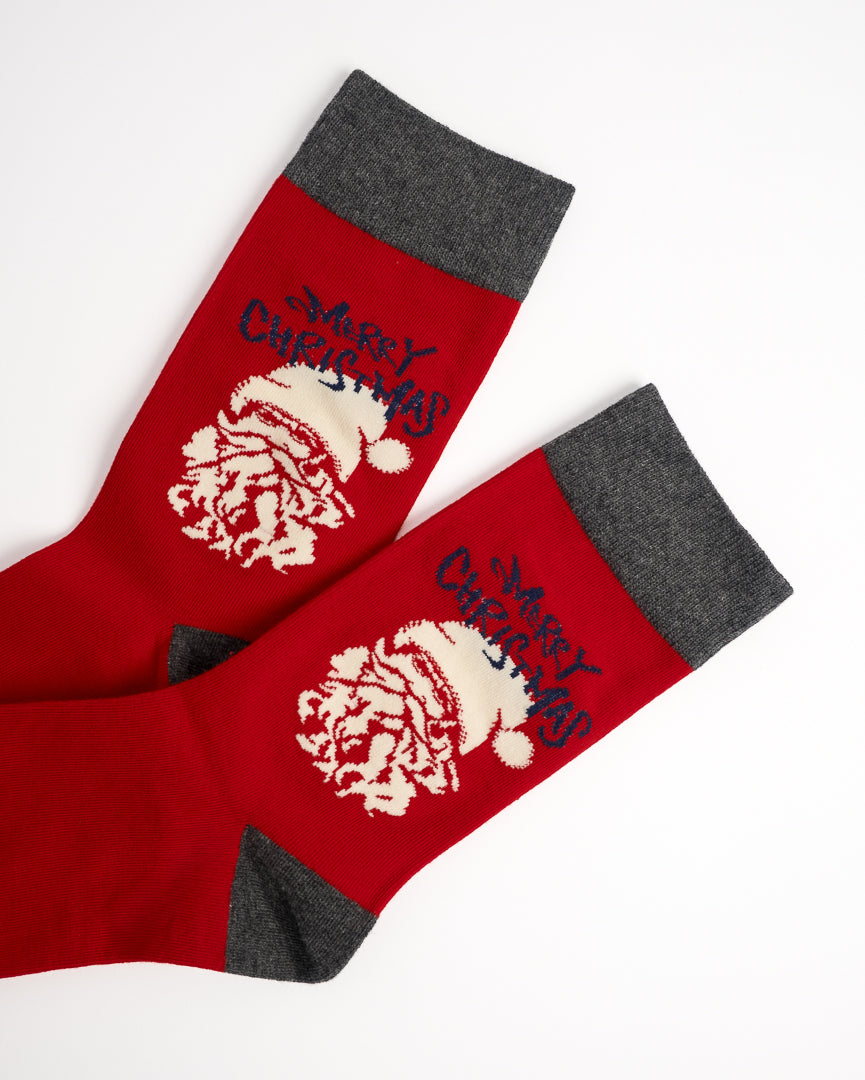 Vintage Santa Claus Christmas Crew Socks