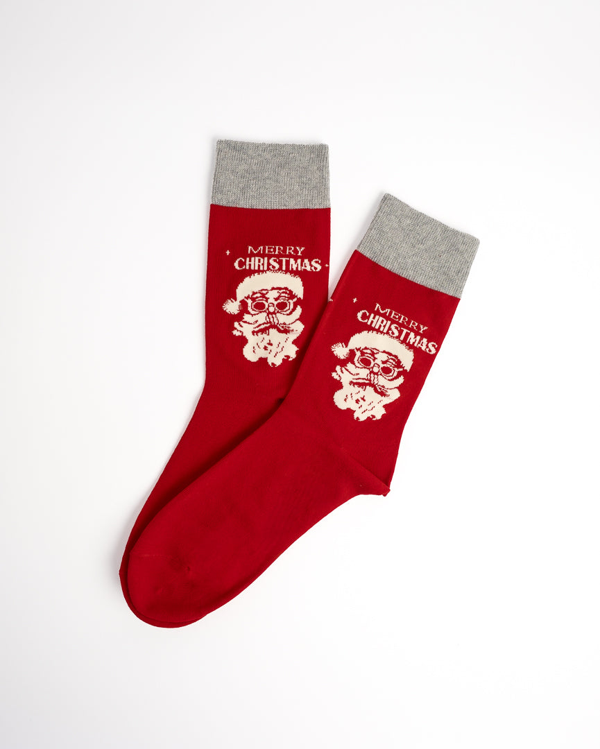 Vintage Santa Claus Christmas Crew Socks