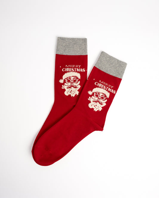 Vintage Santa Claus Christmas Crew Socks