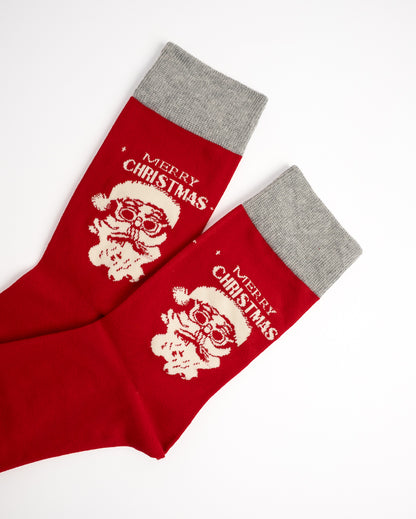 Vintage Santa Claus Christmas Crew Socks