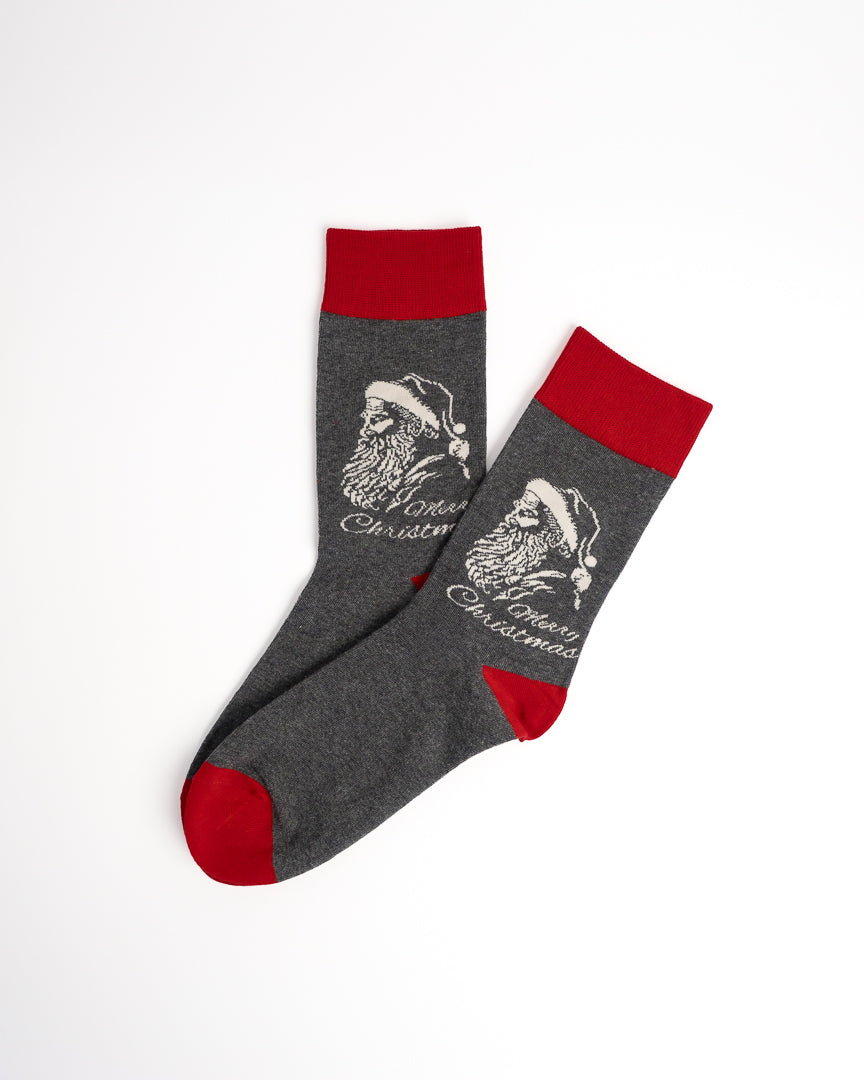 Vintage Santa Claus Christmas Crew Socks