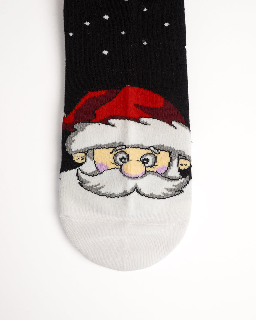 Christmas Santa & Reindeer Dots & Snow Crew Socks