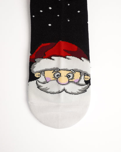 Christmas Santa & Reindeer Dots & Snow Crew Socks