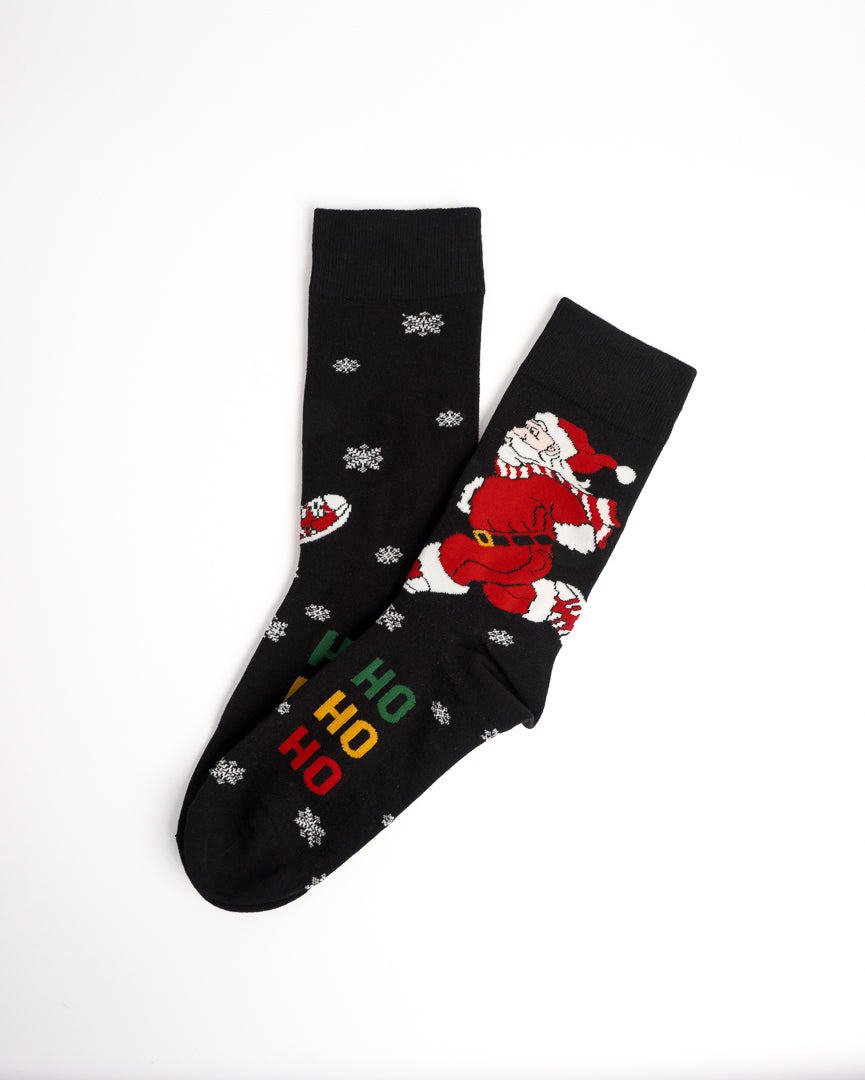 Funky Jazz & Skating Santa Christmas Crew Socks