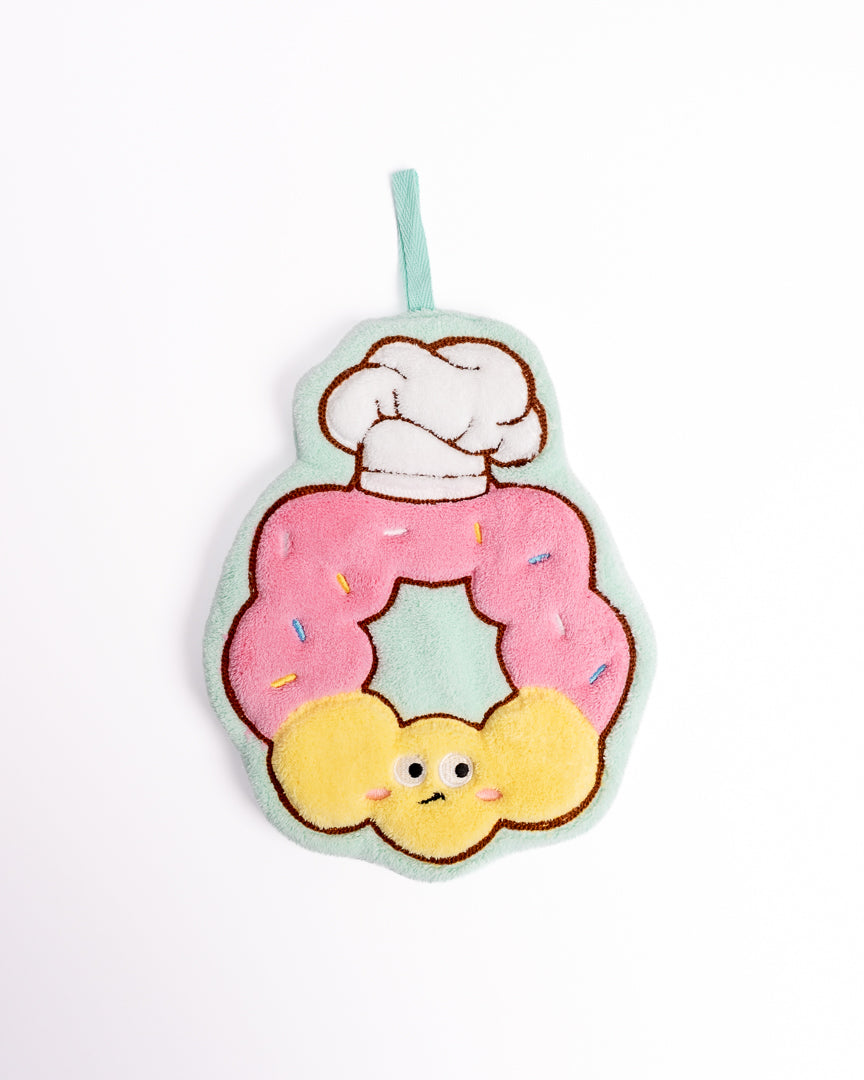 Chef Donut Pretzel Kitchen Hanging Hand Towel