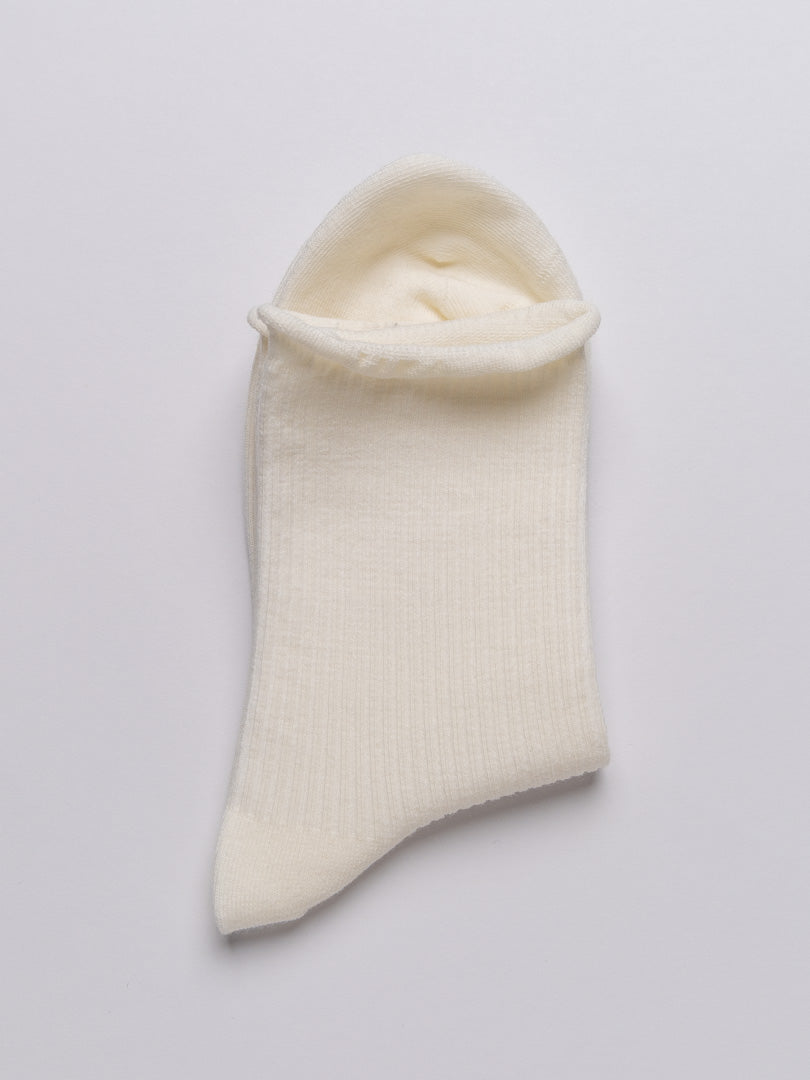 White sock on a light gray background