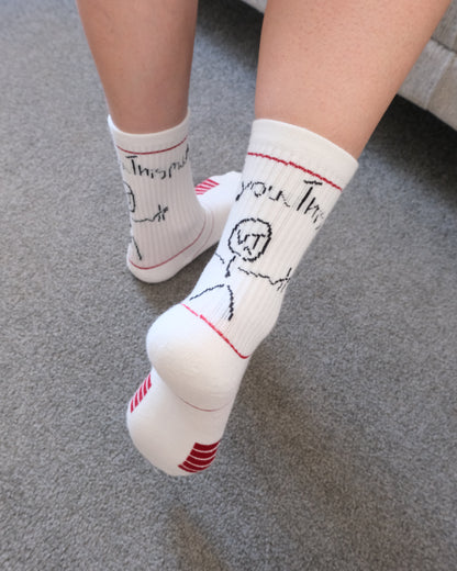 Women’s Cotton Terry Crew Socks – Sweat-Absorbing Cushioned Everyday Socks