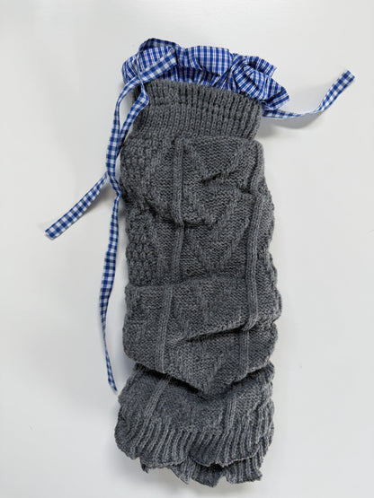 Knit Leg Warmers – Soft Cable Knit Cotton Wool Blend Winter Leg Warmers