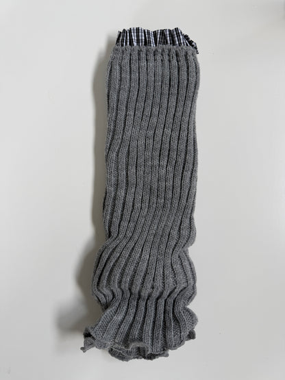 Soft Rib Knit Leg Warmers – Cotton Wool Blend Ruffle Trim Winter Essentials